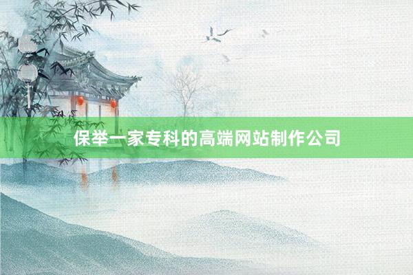 保举一家专科的高端网站制作公司